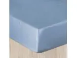 Prześcieradło satynowe z gumką  160x200 Niebieskie 009